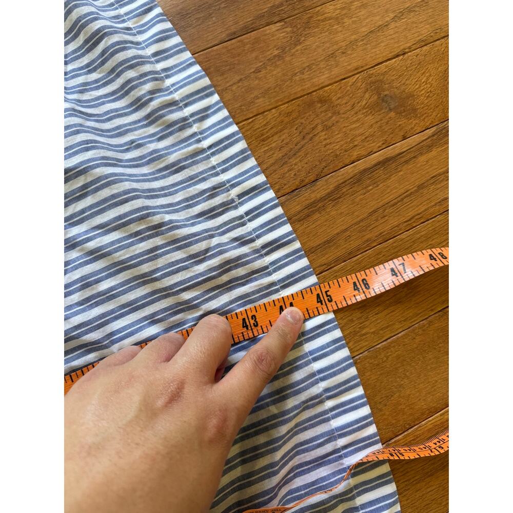 Preppy Summer J. Crew Pinstripe Ruffle Braided Strap Voile Shift Maxi Dress- XXL - Picture 10 of 10
